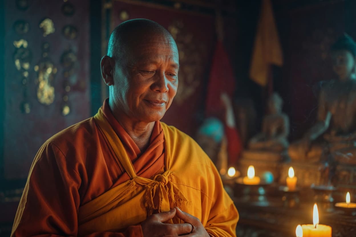 A contemplative monk — mastery of mind and act